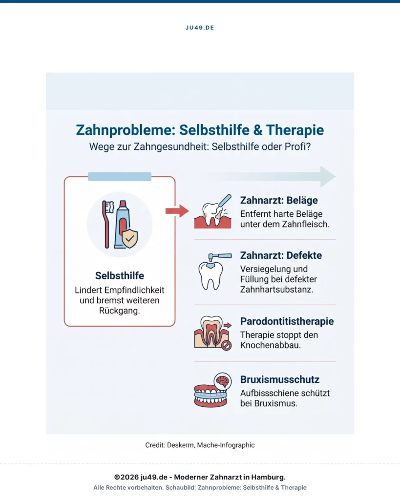Selbsthilfe vs. Zahnarztbehandlung
